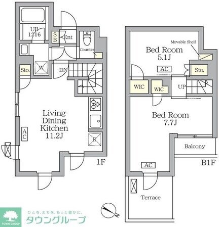 アジールコート三宿テラスの物件間取画像